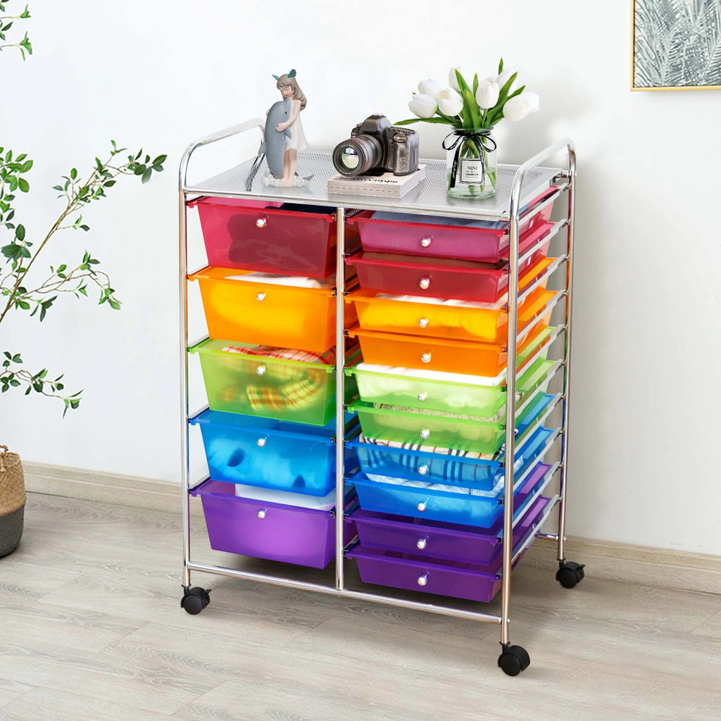 15 Drawer Rolling Storage Cart Organizer P221632
