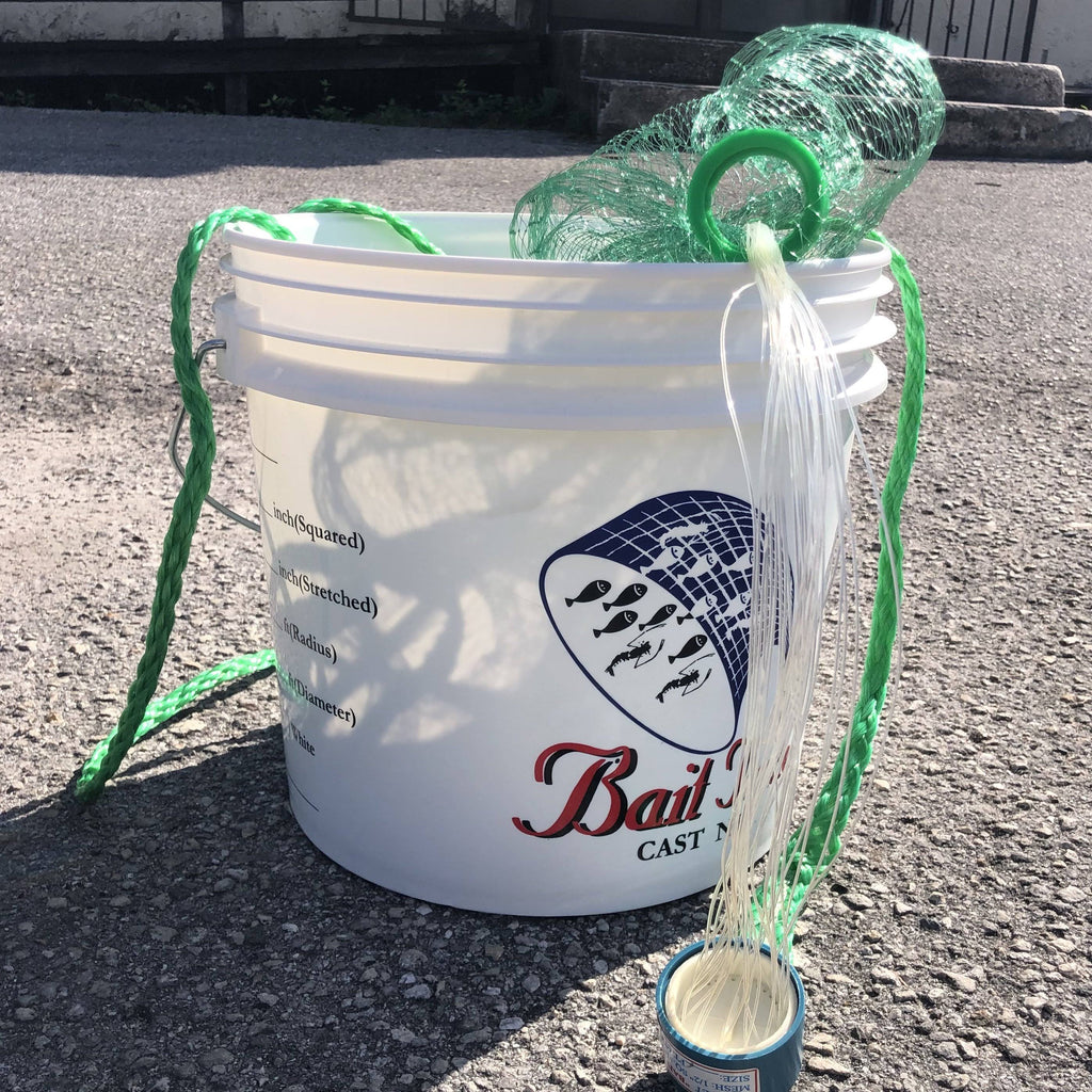 Green 1/2x22 Sq. Mesh 9 ft. Bait Cast Net F83914