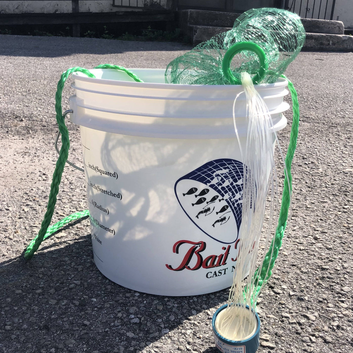Green 1/2x22 Sq. Mesh 9 ft. Bait Cast Net F83914