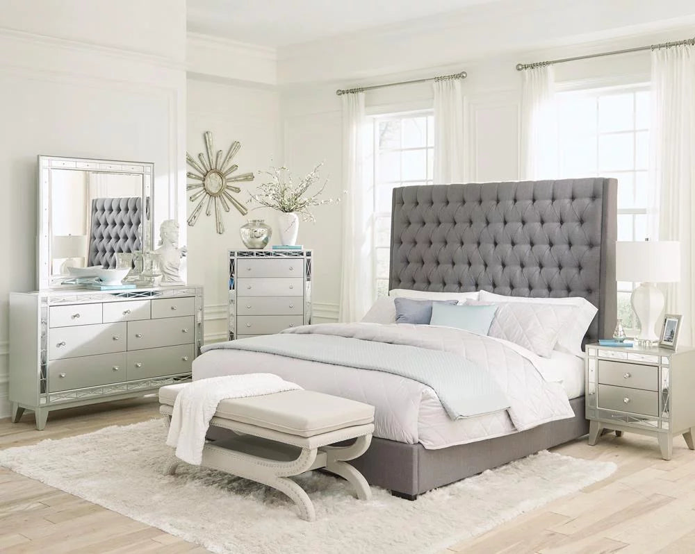 5-piece Eastern King Bedroom Set Grey V755