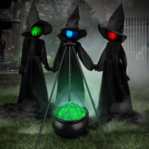 Halloween Plastic Cauldron with Lights X661977