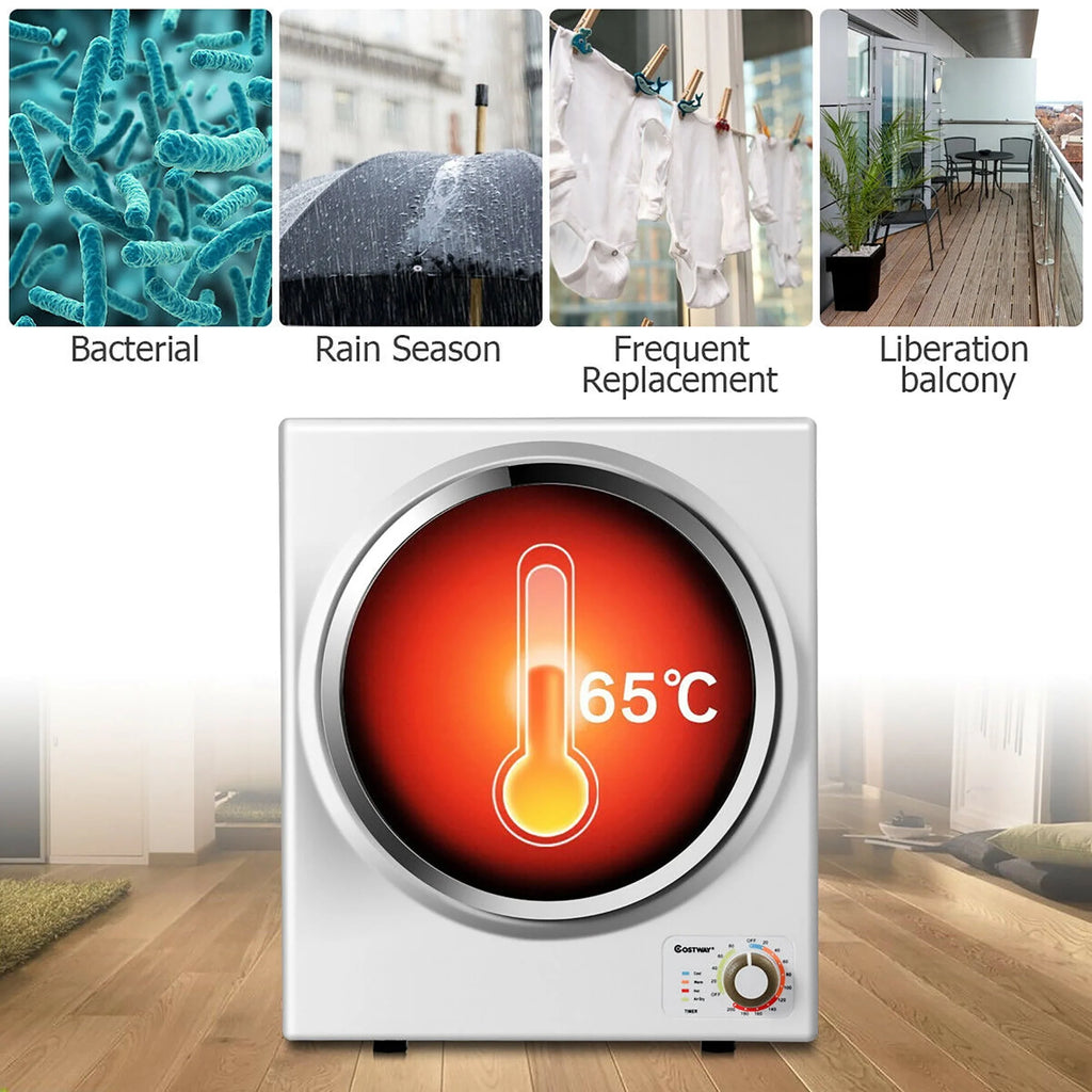 Compact Electric Cloth Dryer Stainless Steel Wall Mounted 1.5 cu .ft. Z7299