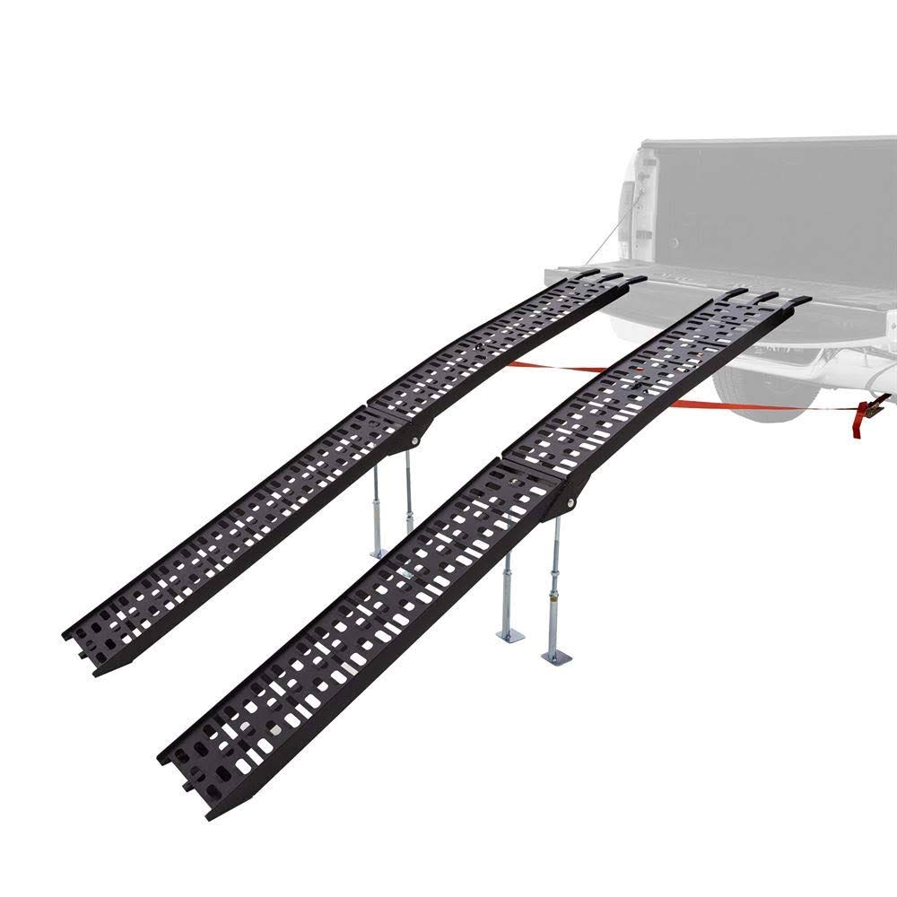 Aluminum Plate-Style Dual Runner ATV Ramps with Support Legs N32385