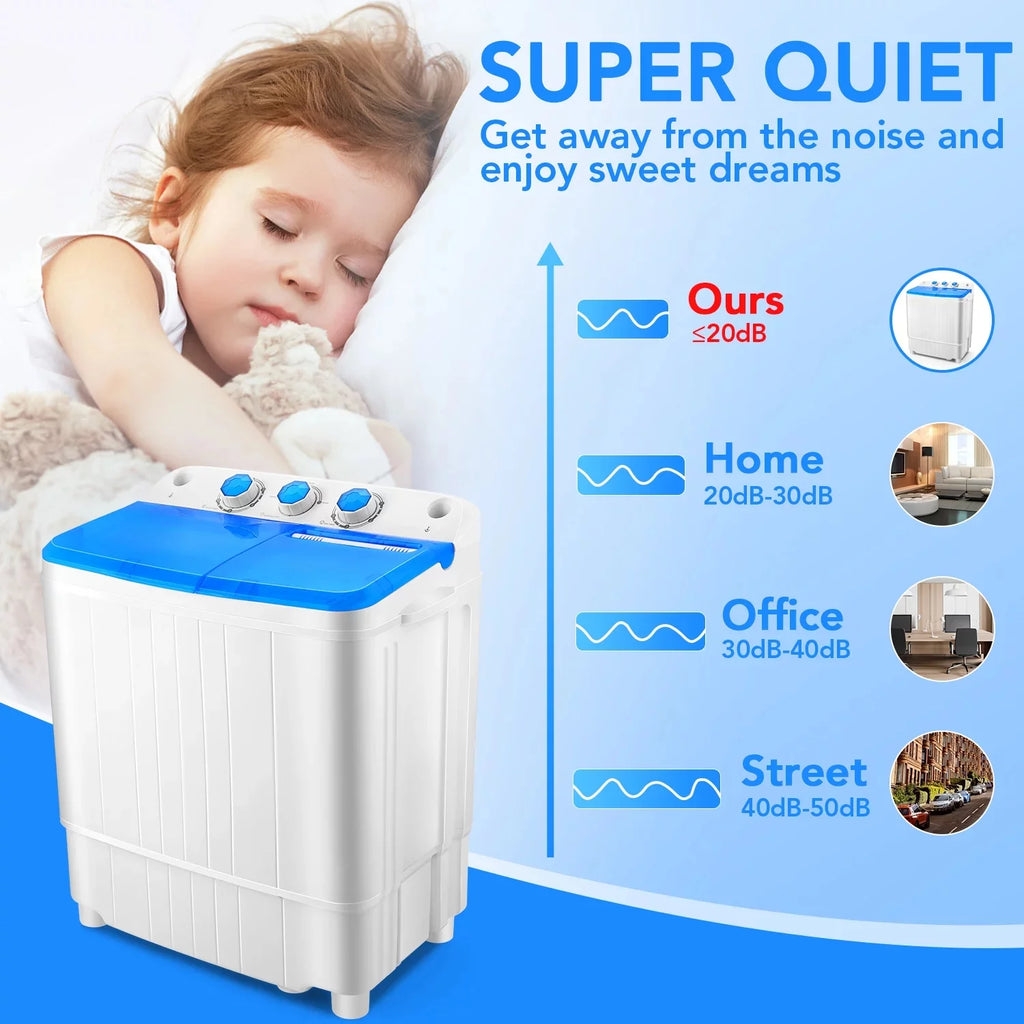 Portable 17.6lbs Twin Tub Washing Machine Y65721