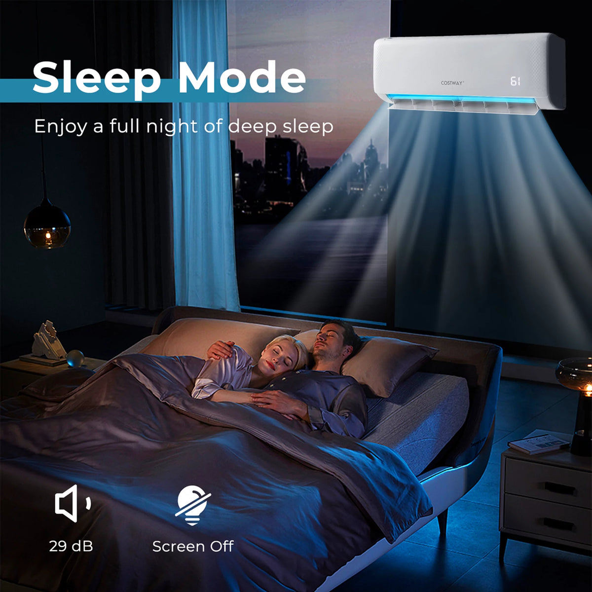 18,000 BTU Mini Split Air Conditioner with Heat Pump R740