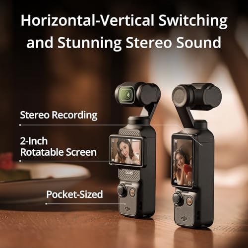 Vlogging Camera with 1'' CMOS & 4K/120fps Video, 3-Axis Stabilization, 2" Rotatable Touchscreen X1085