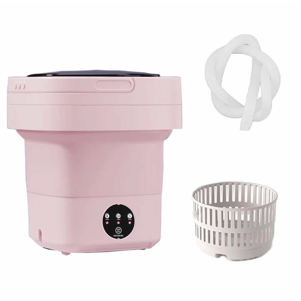 Foldable Portable Mini Washing Machine with Drain Basket W56828