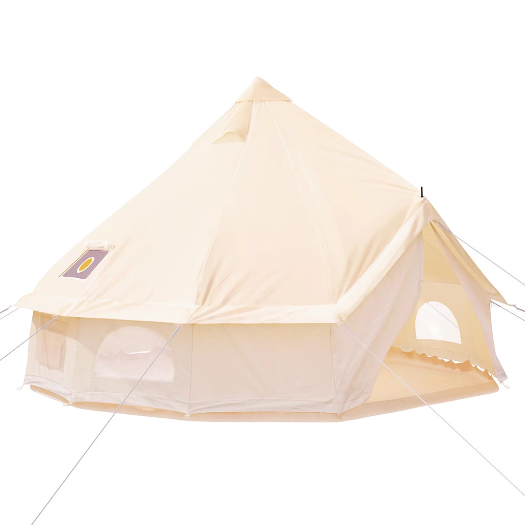 4-Season 8-10 People Waterproof Cotton Canvas Bell Tent E35508