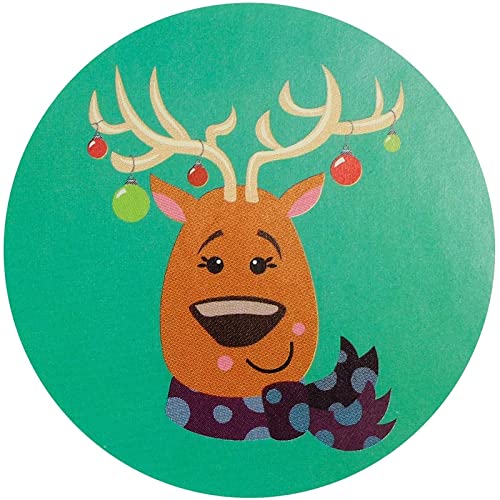 1,000-Piece Self-Adhesive Round Christmas Stickers O7250