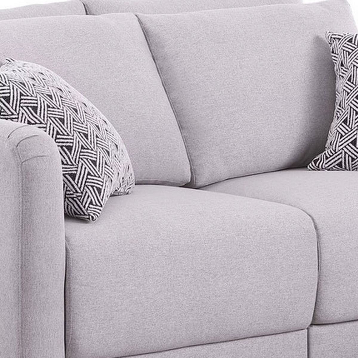 60 Inch Gray Modular Loveseat with Pillows Y1508