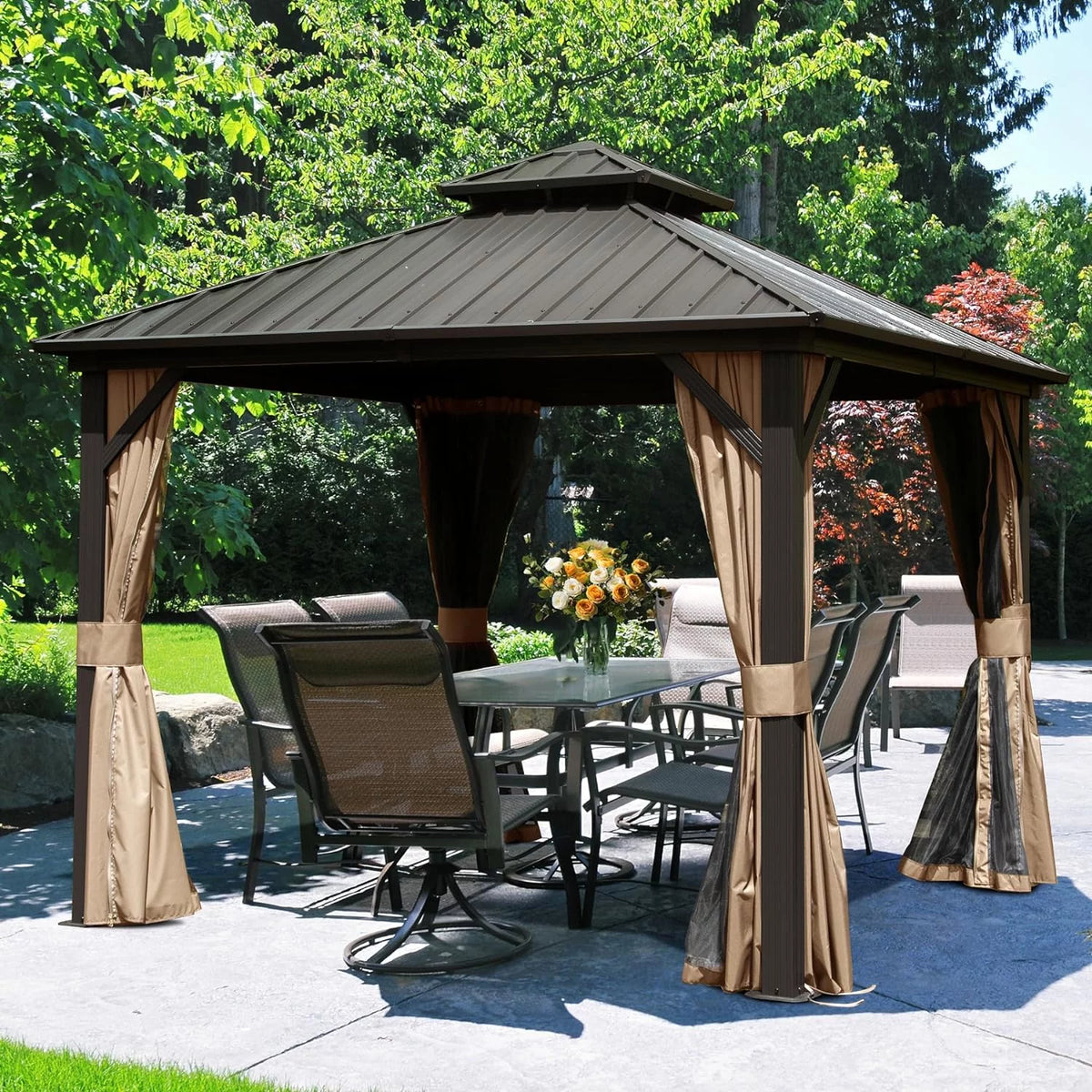 10x10x9.5ft Hardtop Gazebo V124609