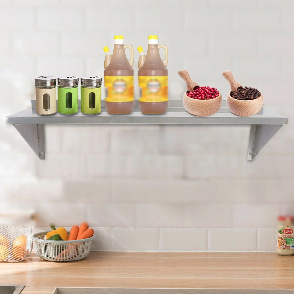 Stainless Steel 12'' x 36'' Kitchen Wall Shelf M982