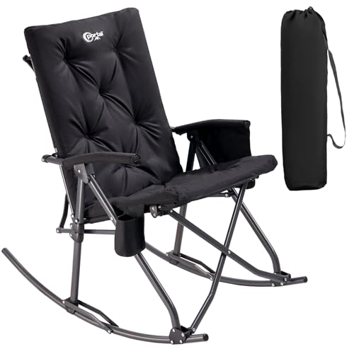 Oversized Folding Rocking Camping Chair with Carry Bag, Blue F723793