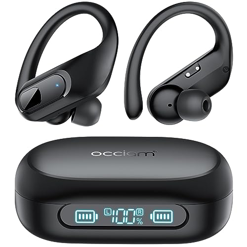 Wireless Earbuds Bluetooth Headphones with Earhooks ENC Mics Black M266