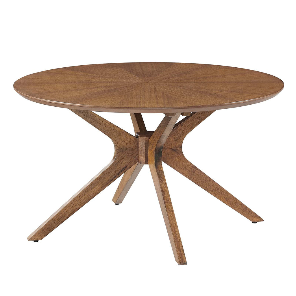 Round Wood Coffee Table in Walnut B769