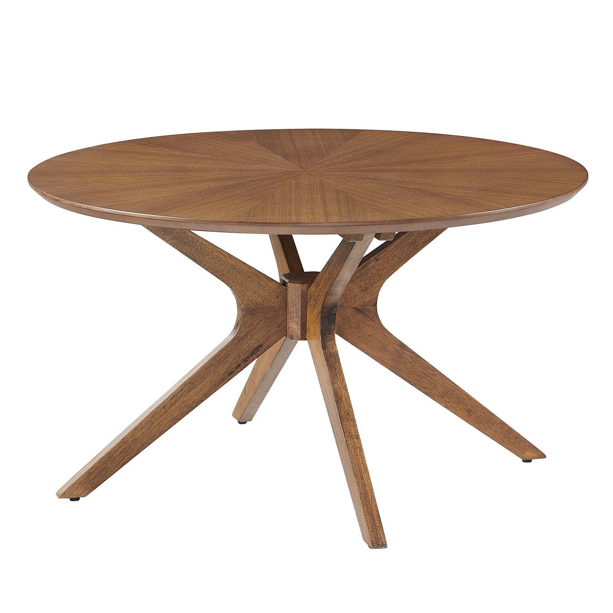 Round Wood Coffee Table in Walnut B769