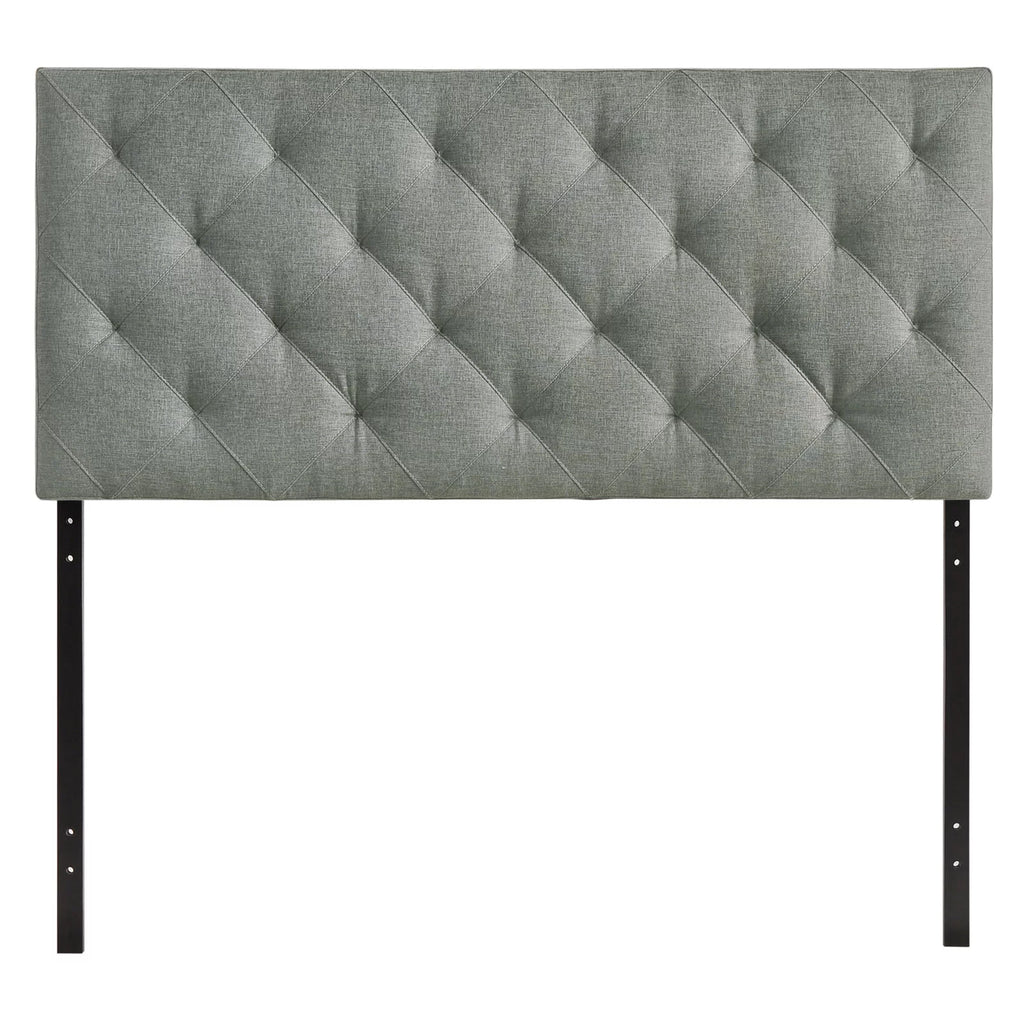 Full Upholstered Fabric Headboard Gray R31305