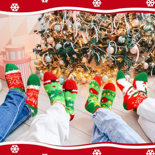 48 Pcs Christmas Fuzzy Socks Y10452