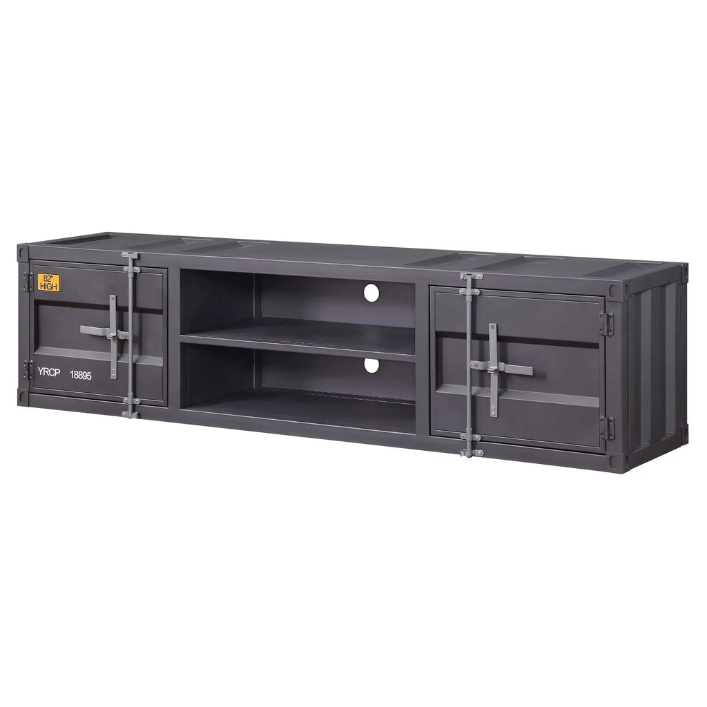 2-Door Metal Frame TV Stand with Shelves K5980