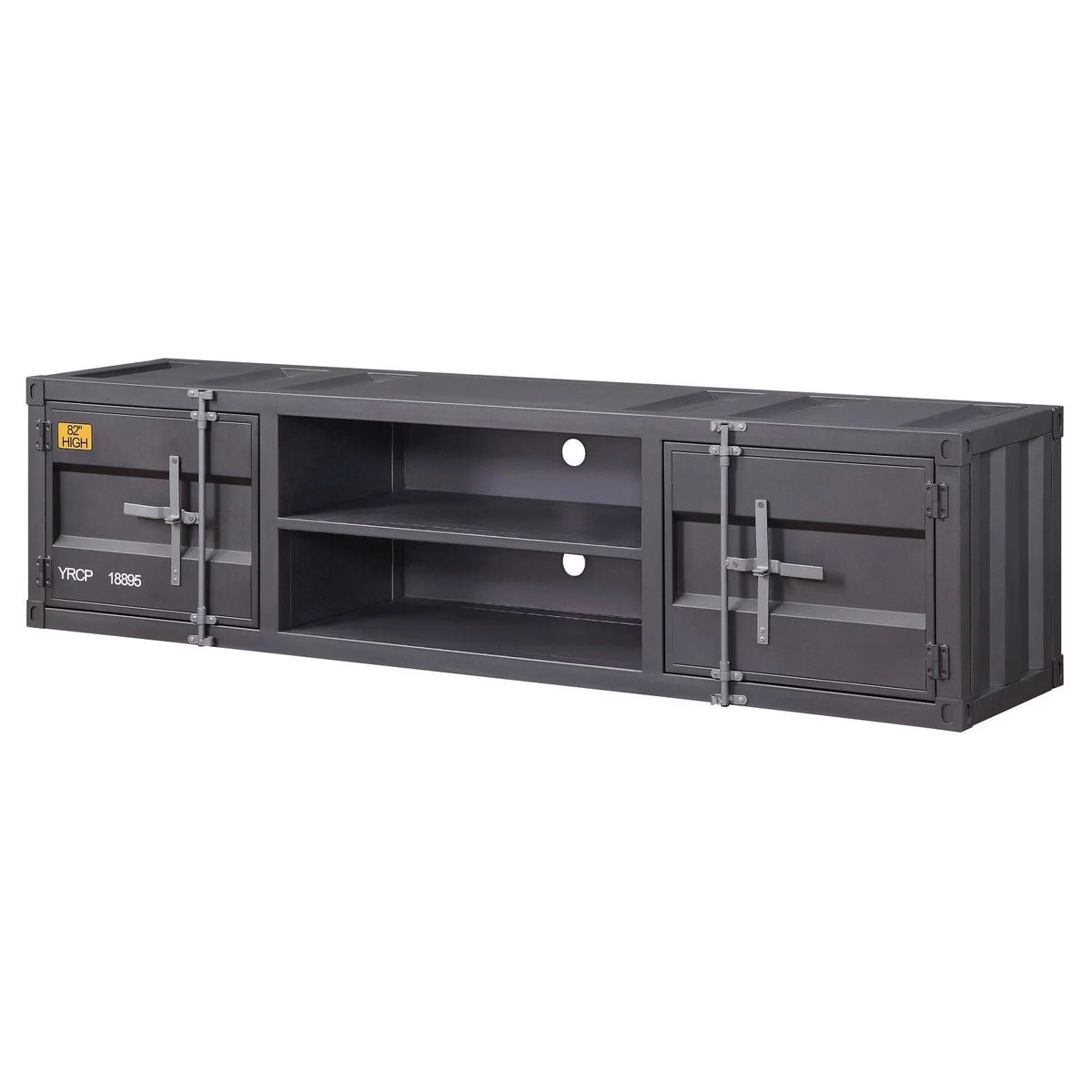 2-Door Metal Frame TV Stand with Shelves K5980