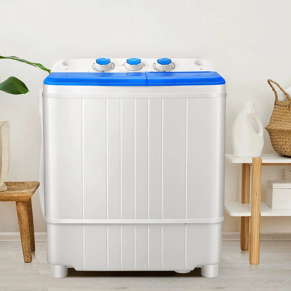 Portable 17.6lbs Twin Tub Washing Machine Y65721