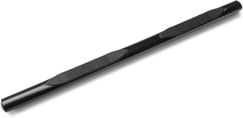 Black 4-Inch Oval Straight End Side Step Bars F405