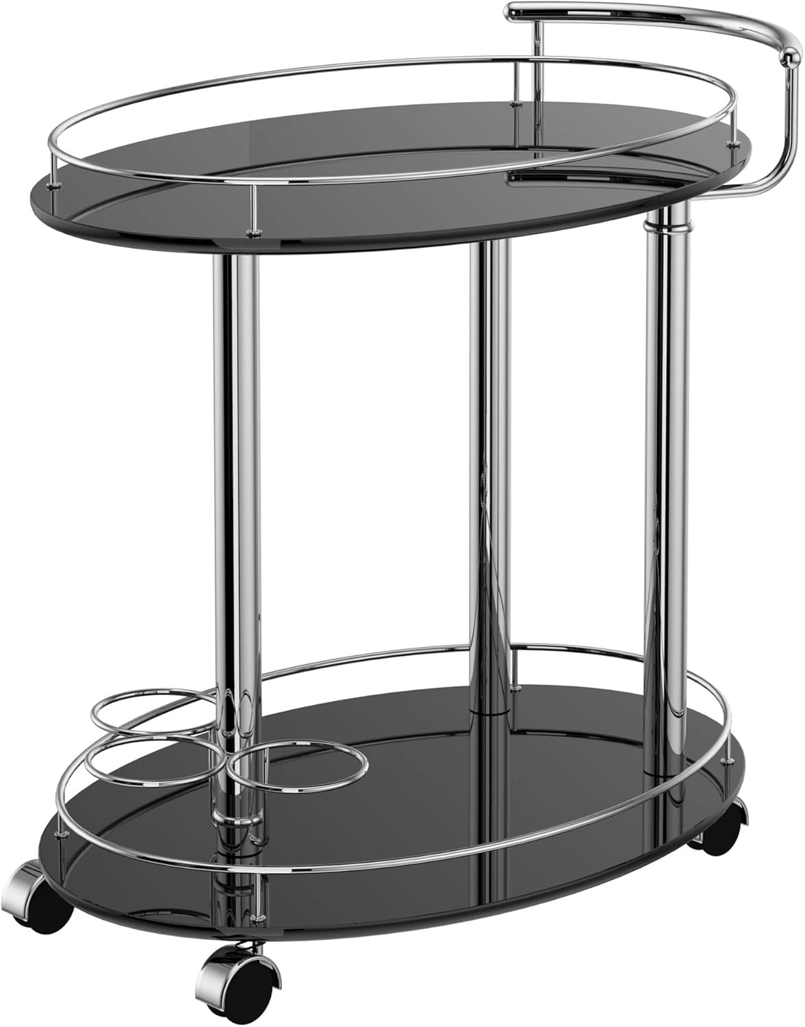 Black 2-Tier Bar Cart B42274