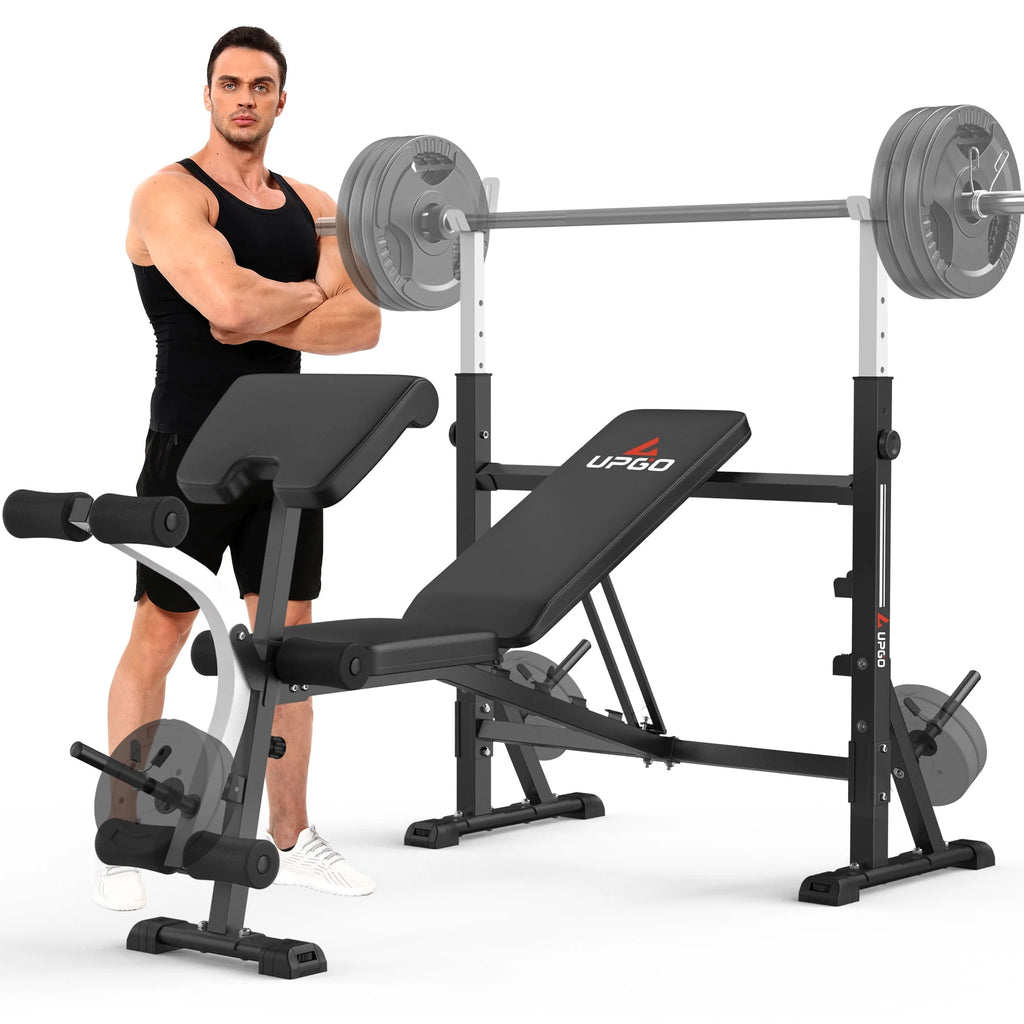 Standard Weight Bench with Preacher Curl Pad and Leg Developer B265