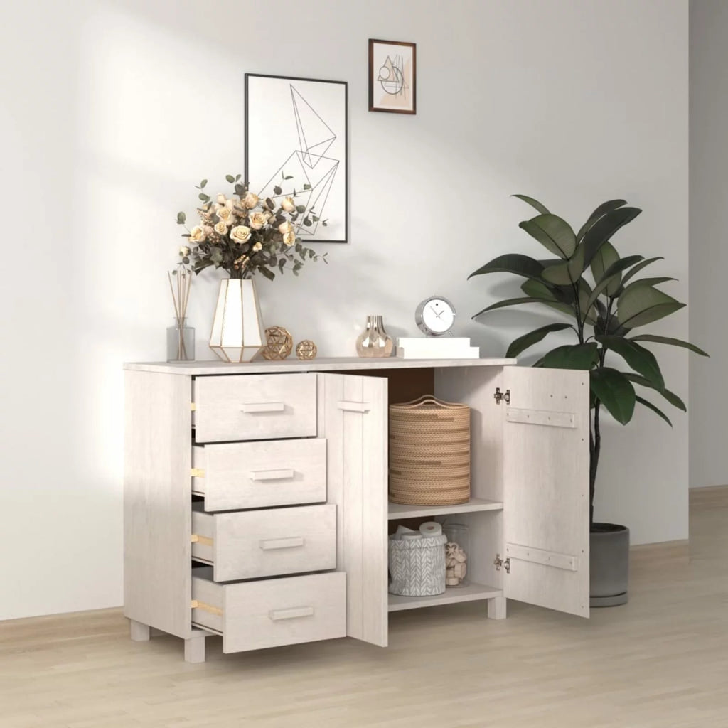 White Solid Wood Pine Sideboard Y46232