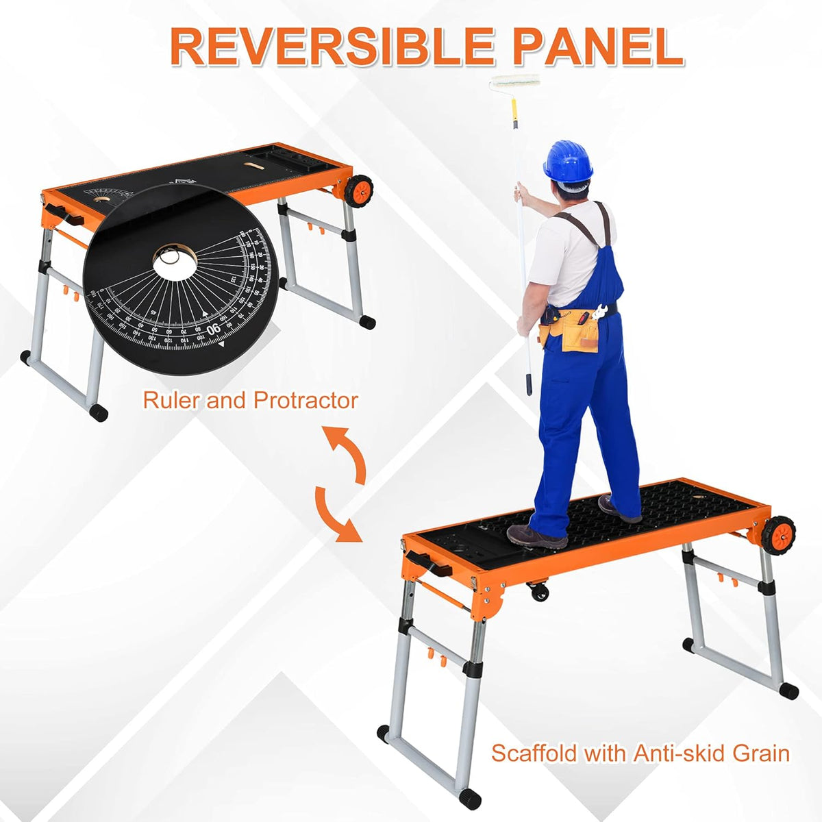 5-in-1 Folding Work Bench with Adjustable Legs S99536