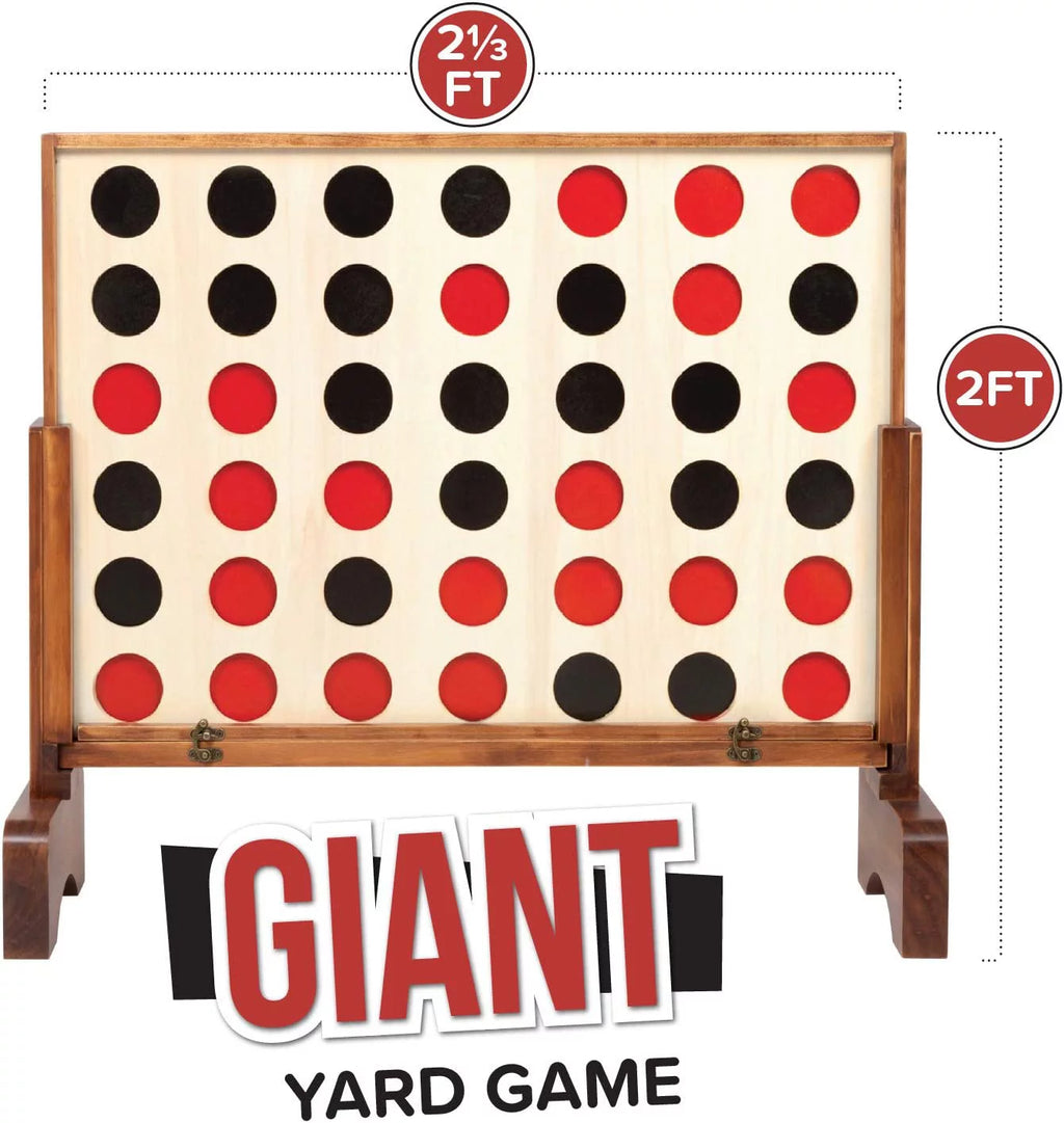 Wooden 4 in a Row Game with Coins, Case and Rules P9713