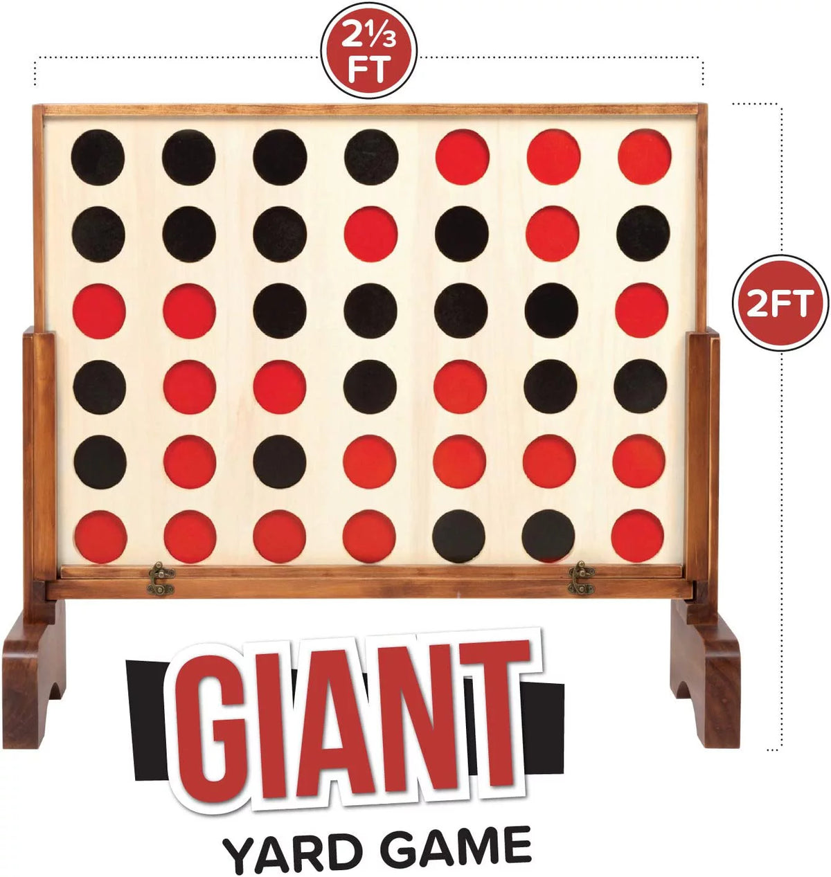 Wooden 4 in a Row Game with Coins, Case and Rules P9713
