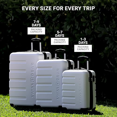 Hardside Expandable Luggage with Spinner Wheels, White, Carry-On 19-Inch N105