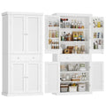 72” Black Kitchen Pantry Cabinet with 4 Doors and 1 Drawer E651