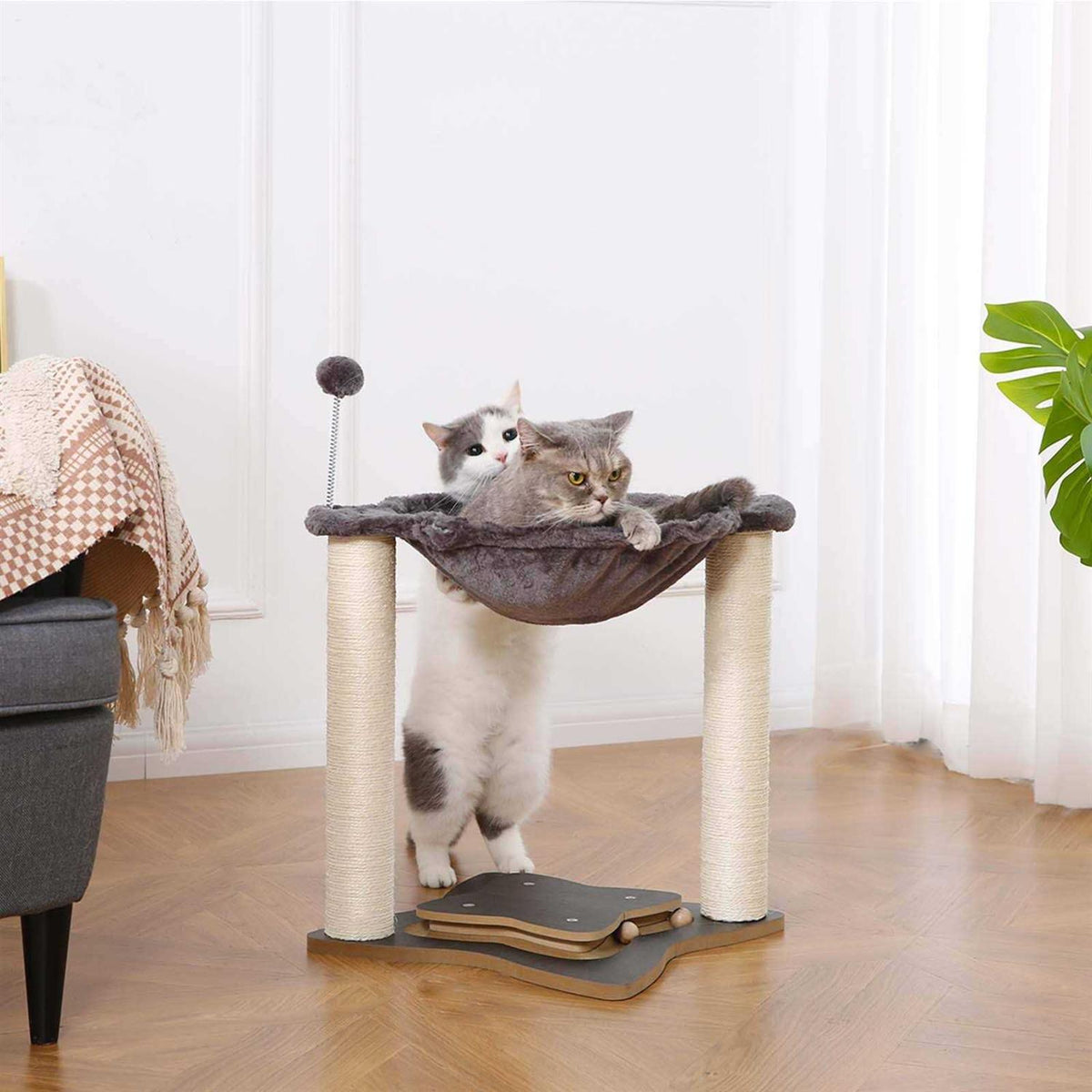 3 in 1 Cat Scratching Post with Hammock E205