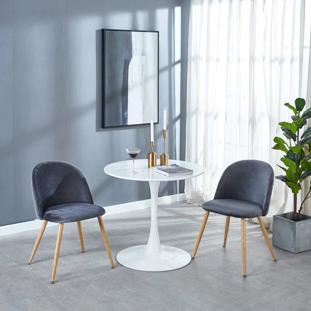 Round Pedestal Dining Table White D18237