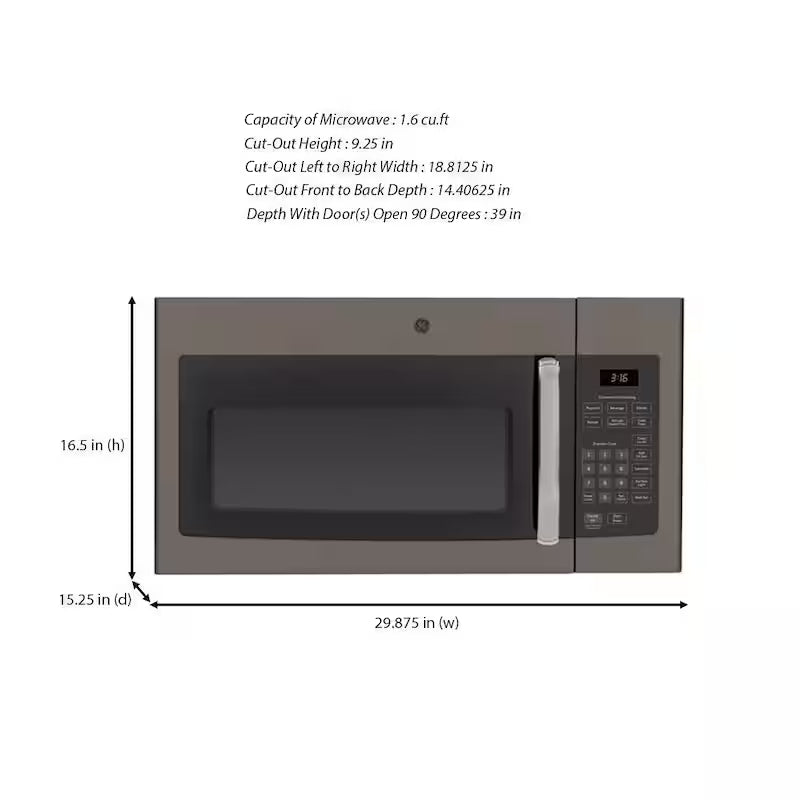 1.6 cu. ft. Slate Over-the-Range Microwave S96967