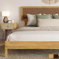Twin Size Pine Wood Bed Frame with Adjustable Headboard V242