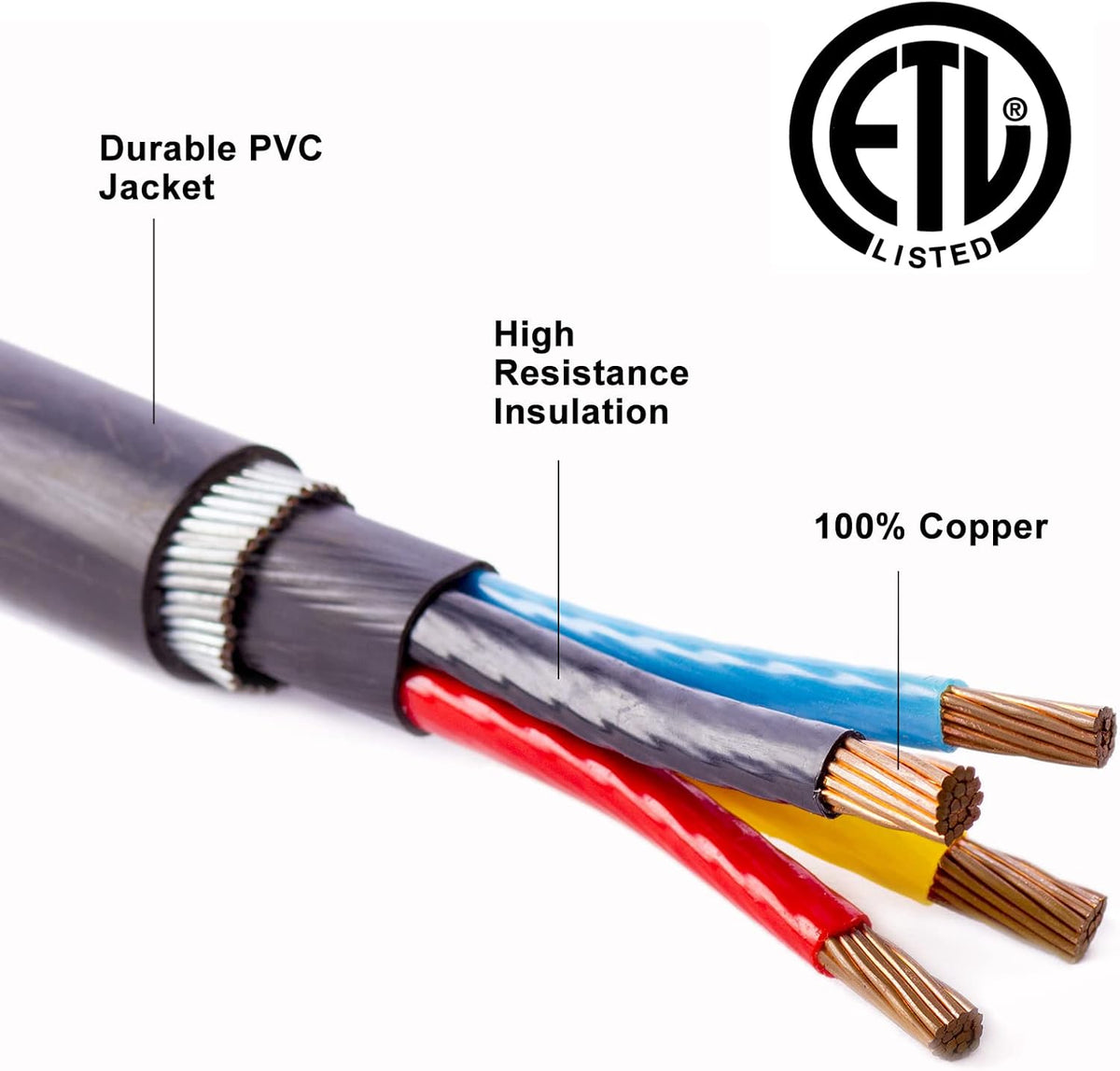 15FT 50 Amp RV Power Extension Cord with Cord Organizer T93788