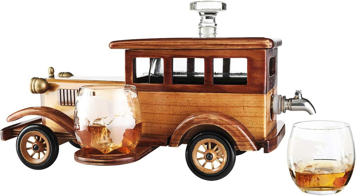 Whiskey Decanter Set with 750ml Decanter and 2 10oz Tumbler Glasses R588