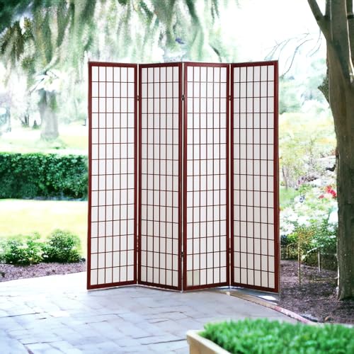 4 Panels 6ft High Japanese Style Room Divider J20920