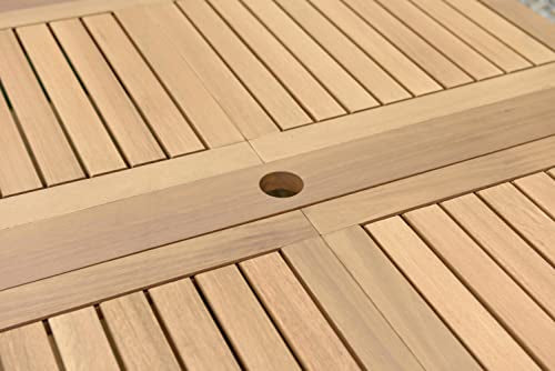 Extendable Patio Table Teak Finish H2169