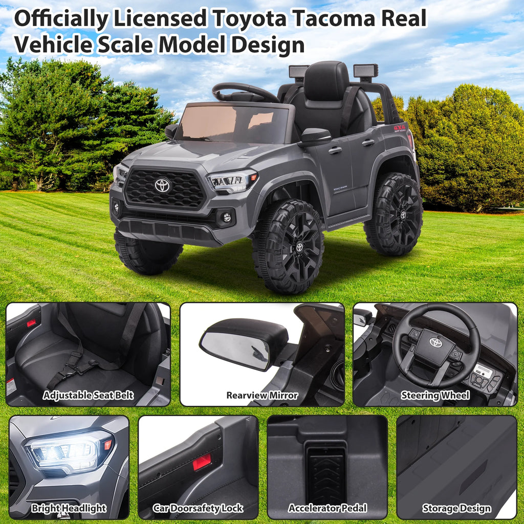 12V Battery Powered Ride on Truck with Remote Control, Gray I920377