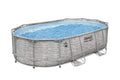 16 ft. x 10 ft. x 42 in. Oval Metal Frame Above Ground Pool Set V6533