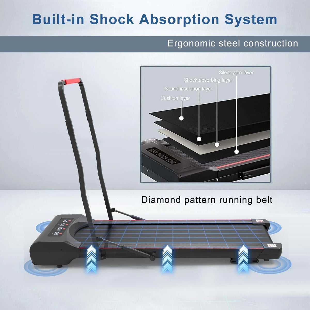 2 in 1 Folding Treadmill 8 mph C3898