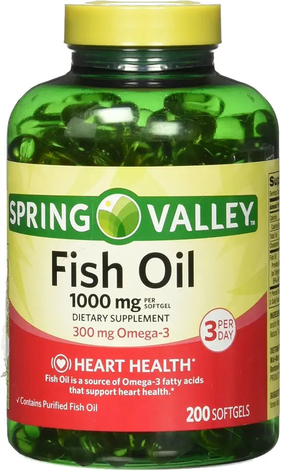 All Natural Fish Oil 1000 Mg 200 Soft Gel V518