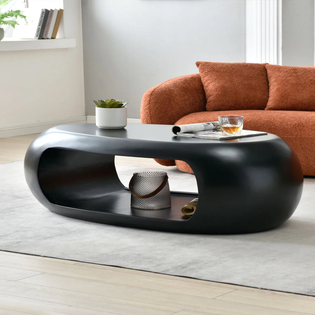Modern Oval Fiberglass Coffee Table O890428