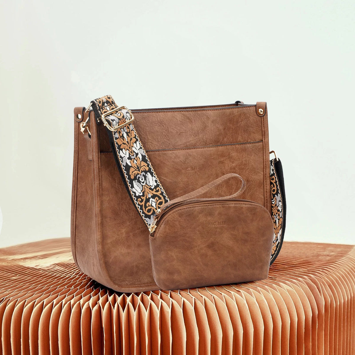 Leather Crossbody Bag and Wallet Set N1717