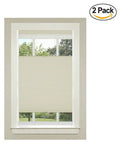 Cordless Honeycomb Cellular Pleated Shade, 31 by 64", Alabaster (Set of 2) M4641