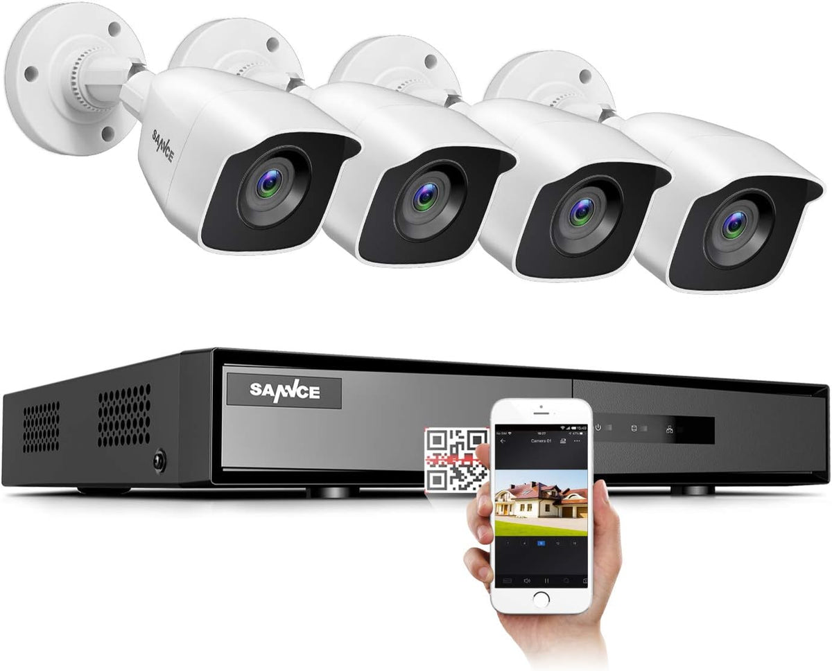 8CH 1080P Lite Wired Security Camera System with 4 x 1080P TVI Weatherproof CCTV Cameras E7840